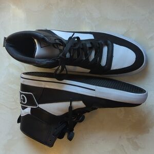 GUESS Pasq Hightop Sneaker Black & White Men's 13